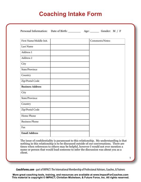 free printable coaching template.